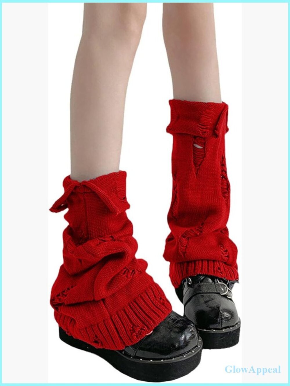 Y2K Knit Leg Warmers Harajuku Long Boot Socks Kawaii Lolita Winter Leg Cover
